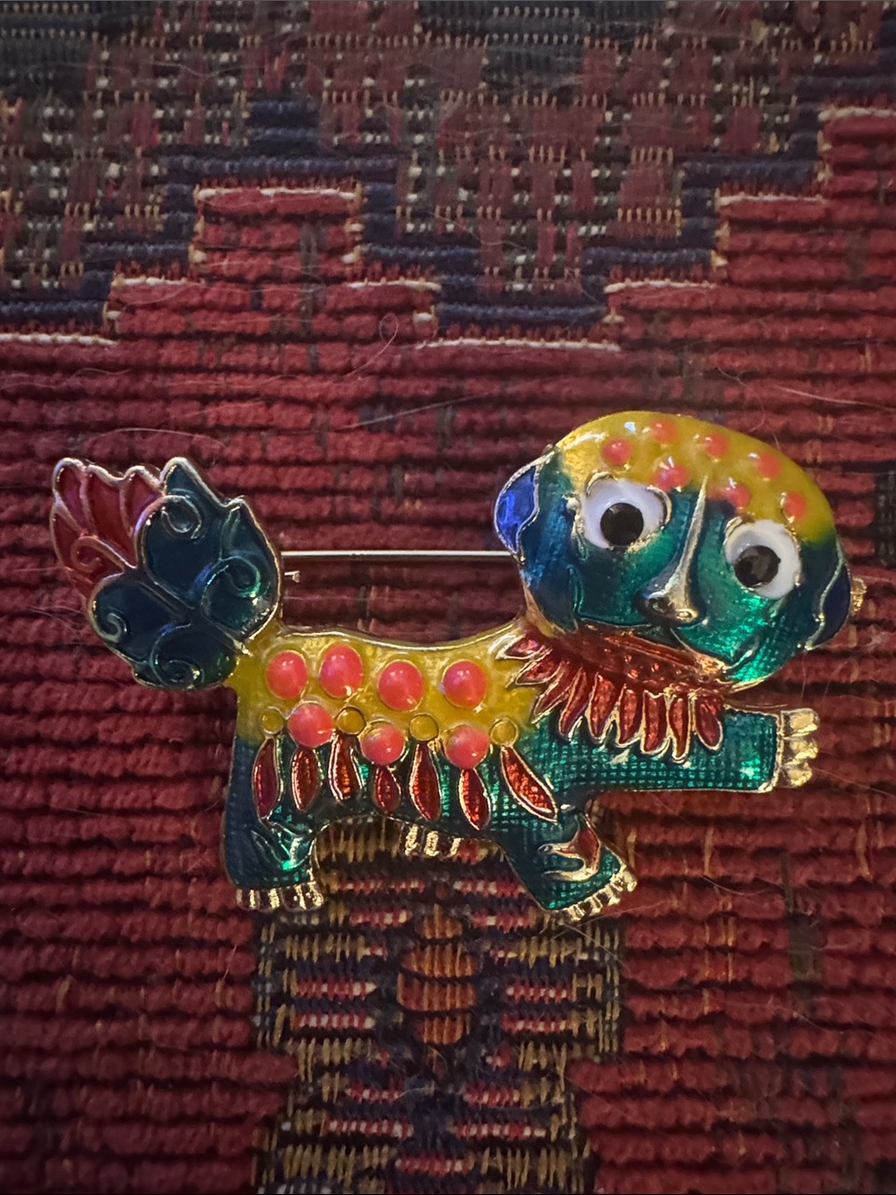 NWOT Colorful Enamel Dog Brooch Pin - Multicolor